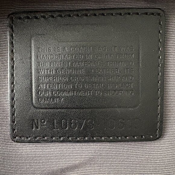 Vintage Coach Carly Bag Black Leather Jacquard Signature Hobo Shoulder Handbag - Picture 6 of 10